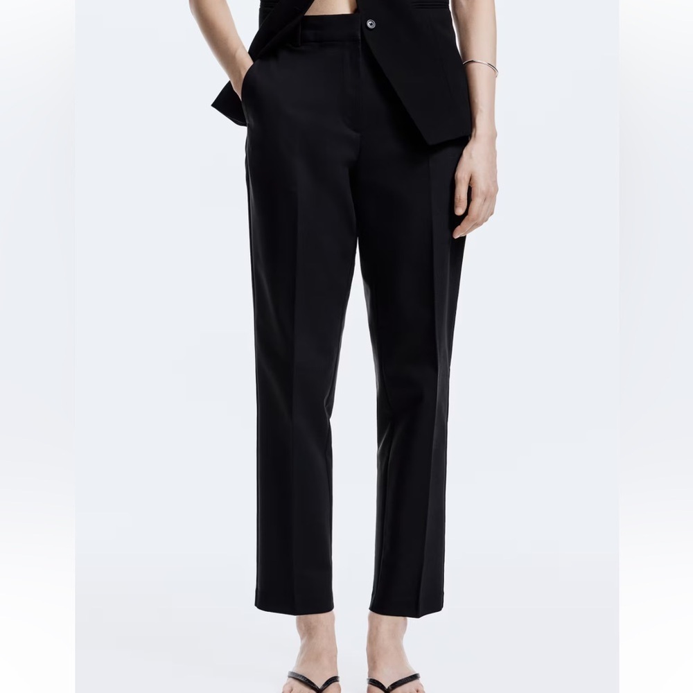H&M Elastic Waist Slacks Regular Waist Ankle Length Size 4